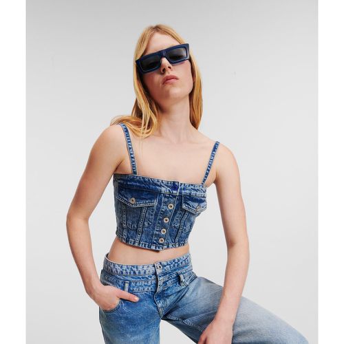 Klj Denim Bandeau Top, Woman, , Size: XS - Karl Lagerfeld - Modalova