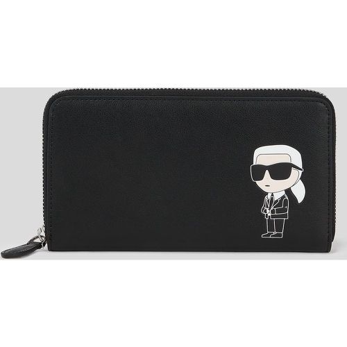 Ikon Leather Continental Wallet, Woman, , Size: One size - Karl Lagerfeld - Modalova