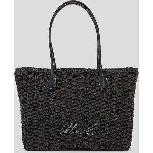 K/signature Small Raffia Beach Tote Bag, Woman, , Size: One size - Karl Lagerfeld - Modalova