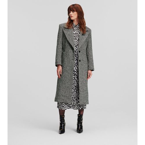 Herringbone Tailored Coat, Woman, /, Size: 38 - Karl Lagerfeld - Modalova