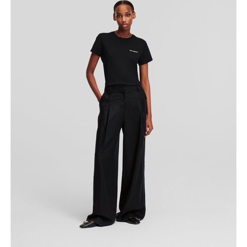 High-rise Wide-leg Pants, Woman, , Size: 38 - Karl Lagerfeld - Modalova