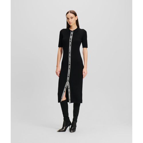 Karl Logo Tape Knit Dress, Woman, , Size: XS - Karl Lagerfeld - Modalova