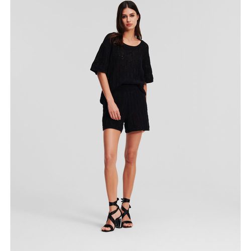 Kl Monogram Knitted Shorts, Woman, , Size: XS - Karl Lagerfeld - Modalova
