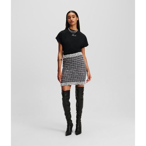 Bouclé Pencil Skirt, Woman, //, Size: XL - Karl Lagerfeld - Modalova