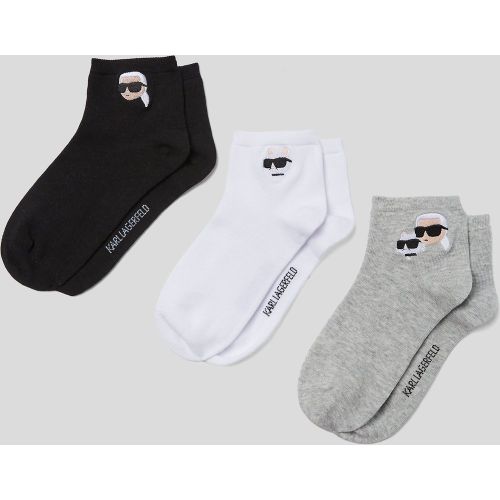 Ikon Short Socks – 3-pack, Woman, //, Size: 2-5 - Karl Lagerfeld - Modalova