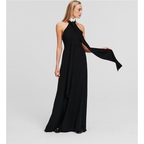 Collar And Bowtie Maxi Dress, Woman, /, Size: 38 - Karl Lagerfeld - Modalova