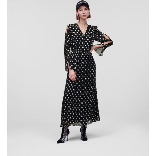 Metallic Kl Monogram Dress, Woman, , Size: 40 - Karl Lagerfeld - Modalova