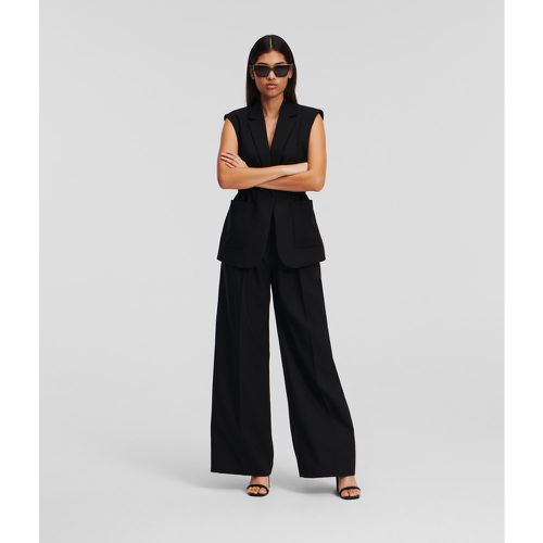 Tailored Wide-leg Pants, Woman, , Size: 38 - Karl Lagerfeld - Modalova