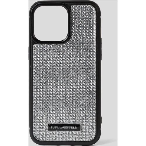 Kl Rhinestone Iphone 15 Pro Max Case, Woman, , Size: One size - Karl Lagerfeld - Modalova