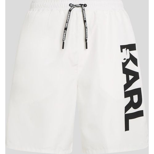 Karl Logo Long Board Shorts, Man, , Size: L - Karl Lagerfeld - Modalova