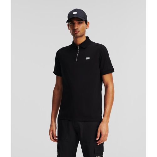 Zip Placket Polo Shirt, Man, , Size: S - Karl Lagerfeld - Modalova