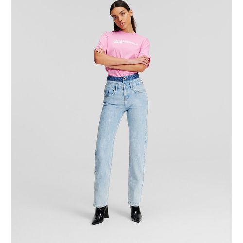 Klj High-rise Double Waistband Straight Jeans, Woman, /, Size: 2530 - KL Jeans - Modalova