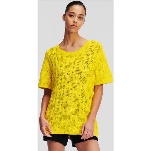 Kl Monogram T-shirt, Woman, , Size: S - Karl Lagerfeld - Modalova
