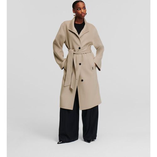 Soft Double-face Wool Coat, Woman, , Size: 38 - Karl Lagerfeld - Modalova