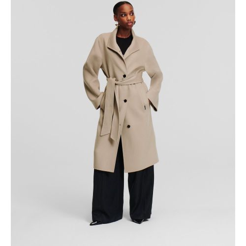 Soft Double-face Wool Coat, Woman, , Size: 4 - Karl Lagerfeld - Modalova