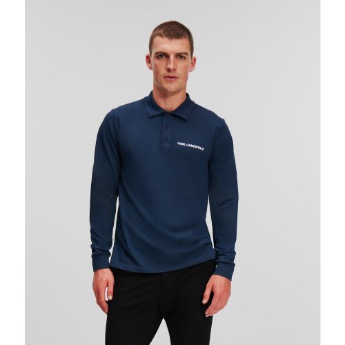 Polo À Manches Longues Avec Logo, , , Taille: L - Karl Lagerfeld - Modalova
