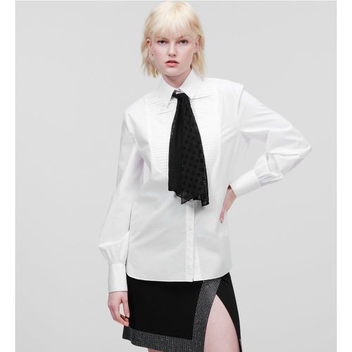 Bib Shirt With Kl Monogram Necktie, Woman, , Size: 38 - Karl Lagerfeld - Modalova