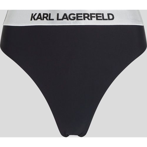 Karl Logo High-rise Bikini Bottoms, Woman, , Size: XS - Karl Lagerfeld - Modalova
