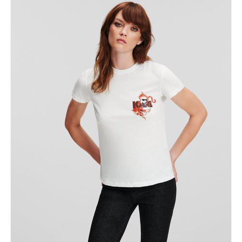 K/ikonik Lunar New Year T-shirt, Woman, , Size: XXL - Karl Lagerfeld - Modalova
