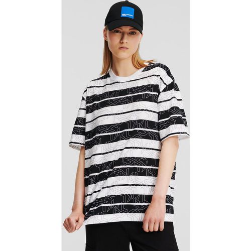 Klj Monogram Stripe T-shirt, Woman, , Size: XS - KL Jeans - Modalova
