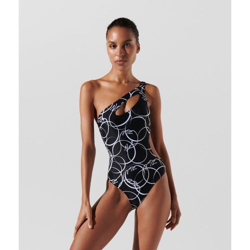 Circle Print Cutout Swimsuit, Woman, /, Size: XS - Karl Lagerfeld - Modalova