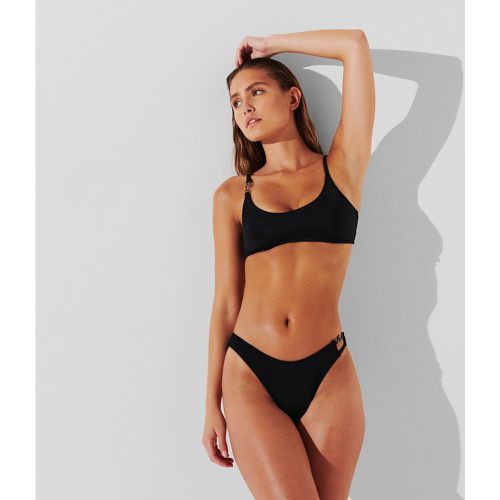 Karl Signature Shiny Bandeau Bikini Top, Woman, , Size: XL - Karl Lagerfeld - Modalova