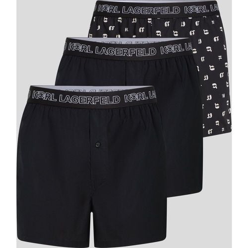 Ikon Woven Boxer Shorts - 3 Pack, Man, /, Size: L - Karl Lagerfeld - Modalova