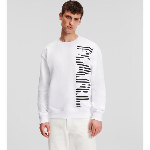 Vertical Karl Logo Sweatshirt, Man, , Size: L - Karl Lagerfeld - Modalova