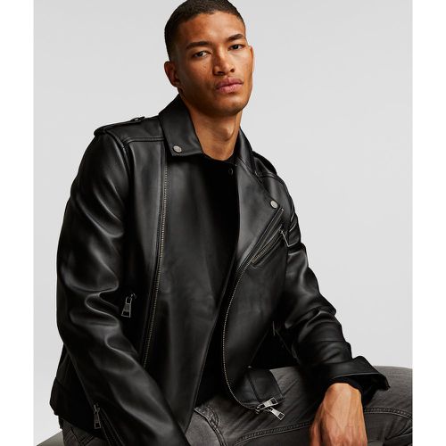 Leather Biker Jacket, Man, , Size: XS - Karl Lagerfeld - Modalova