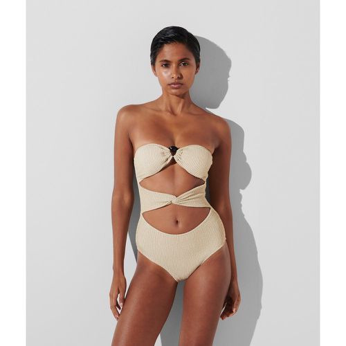 Lurex Fan Charm Strapless Swimsuit, Woman, /, Size: S - Karl Lagerfeld - Modalova