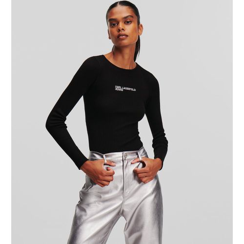Klj Cutout Back Bodysuit, Woman, , Size: L - Karl Lagerfeld - Modalova