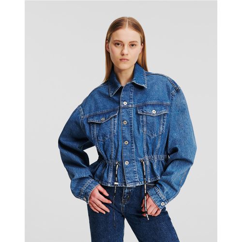 Klj Tie Waist Denim Jacket, Woman, , Size: S - KL Jeans - Modalova