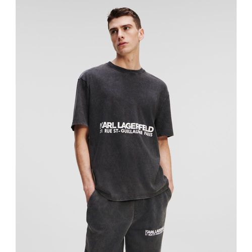 Rue St-guillaume Washed T-shirt, Man, , Size: S - Karl Lagerfeld - Modalova