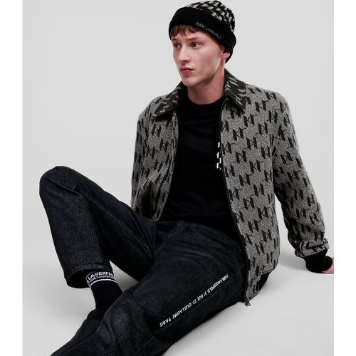 Karl Monogram Wool Bomber Jacket, Man, , Size: XS - Karl Lagerfeld - Modalova
