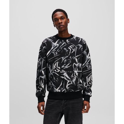 Graphic Klj Monogram Sweatshirt, Man, , Size: L - Karl Lagerfeld - Modalova