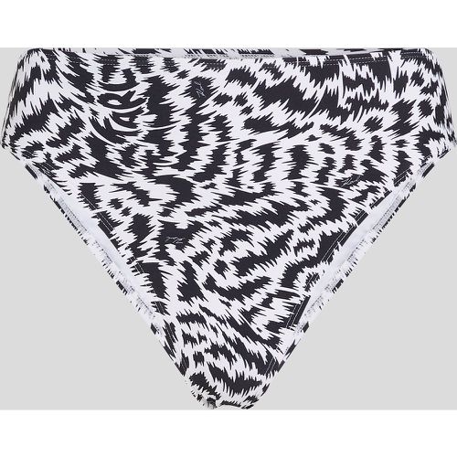 Animal Print High-rise Bikini Bottoms, Woman, , Size: XS - Karl Lagerfeld - Modalova