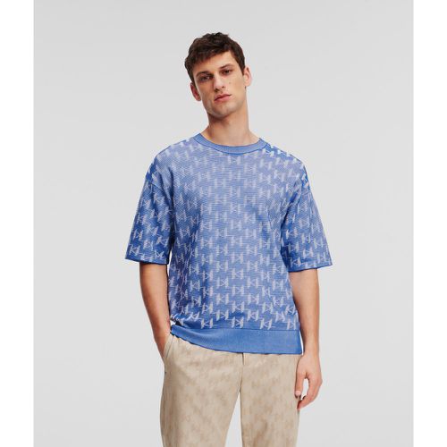 Kl Monogram Knitted T-shirt, Man, , Size: XL - Karl Lagerfeld - Modalova