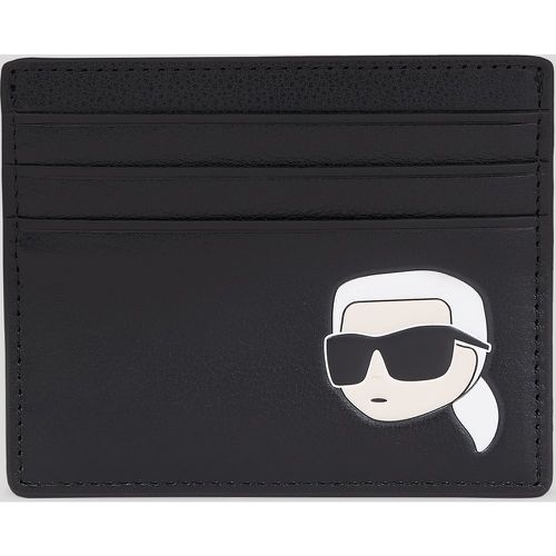 Ikon Leather Cardholder, Woman, , Size: One size - Karl Lagerfeld - Modalova