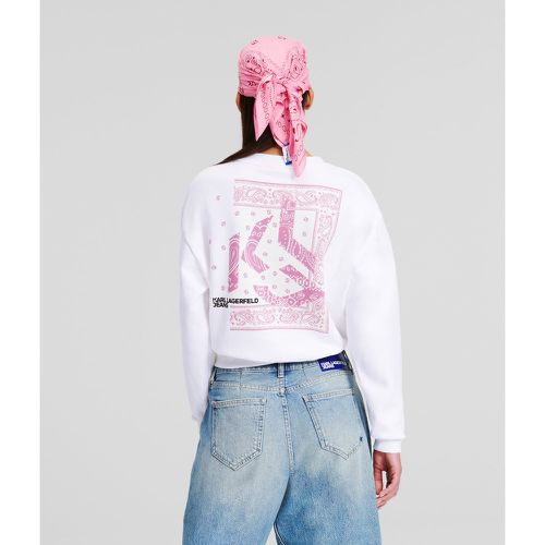 Klj Bandana-print Sweatshirt, Woman, , Size: XS - KL Jeans - Modalova