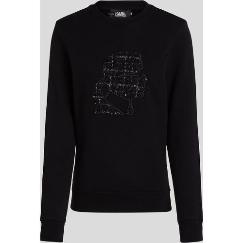 Bouclé Karl Profile Sweatshirt, Woman, , Size: L - Karl Lagerfeld - Modalova