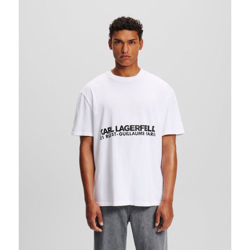 Rue St-guillaume Washed T-shirt, Man, , Size: L - Karl Lagerfeld - Modalova