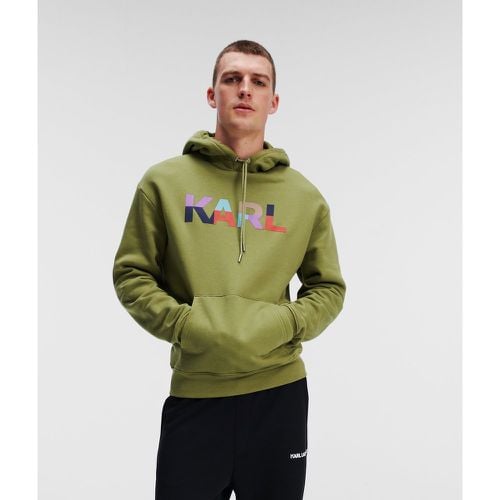 Color-block Karl Logo Hoodie, Man, , Size: L - Karl Lagerfeld - Modalova