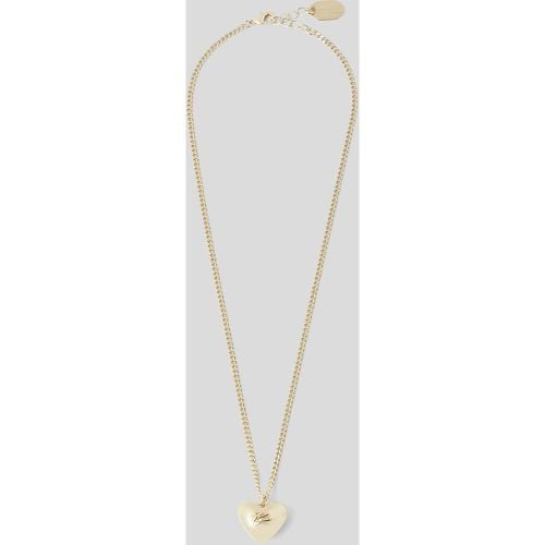 K/heart Charm Necklace, Woman, , Size: One size - Karl Lagerfeld - Modalova