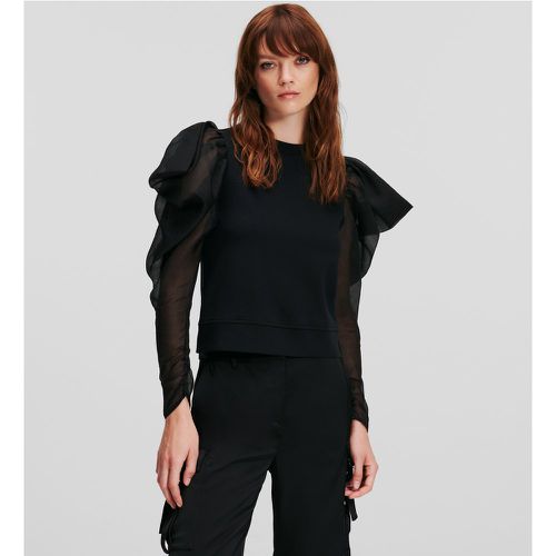 Fabric Mix Sweatshirt, Woman, , Size: XS - Karl Lagerfeld - Modalova
