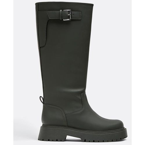 Bottes plates effet caoutchouc 35 - Stradivarius - Modalova