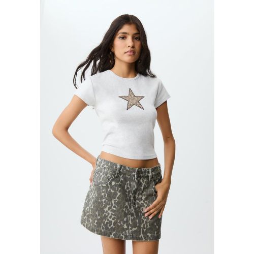 T-shirt étoile léopard XS - Stradivarius - Modalova