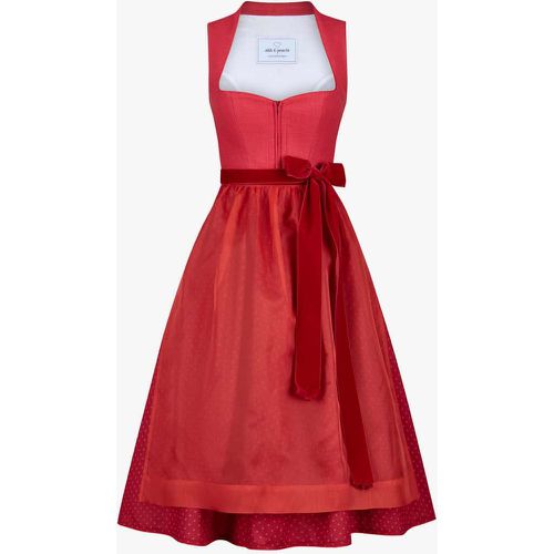 X LODENFREY Midi-Dirndl mit Seidenschürze | Damen (38) - Silk & Pearls - Modalova