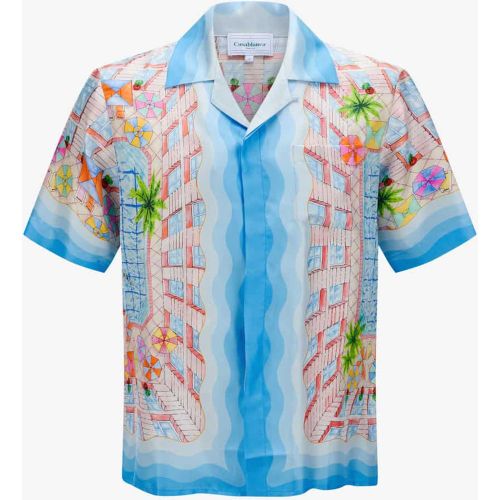 Cuban Collar Short Sleeve Seidenhemd - Casablanca - Modalova