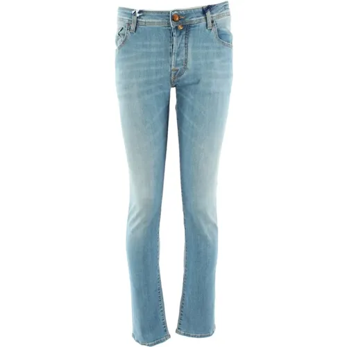 Klassische blaue Skinny Jeans , Herren, Größe: W33 - Jacob Cohën - Modalova