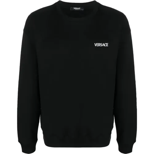 Graphic Print Crew Neck Sweatshirt , male, Sizes: L - Versace - Modalova